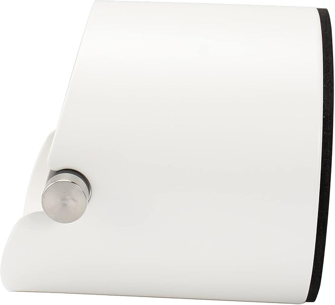 Coffee Knock Box, Espresso Knock Box Stainless Steel Espresso Machine Accessories with Removable Knock Bar and Non-Slip Base Coffee Grounds Container Bin, Large (White)