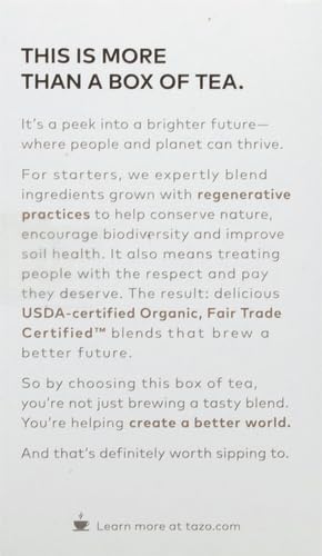 TAZO Organic Earl Grey Tea Bags, Black tea with Caffeine, 16 Total Tea Bags (Pack of 2)