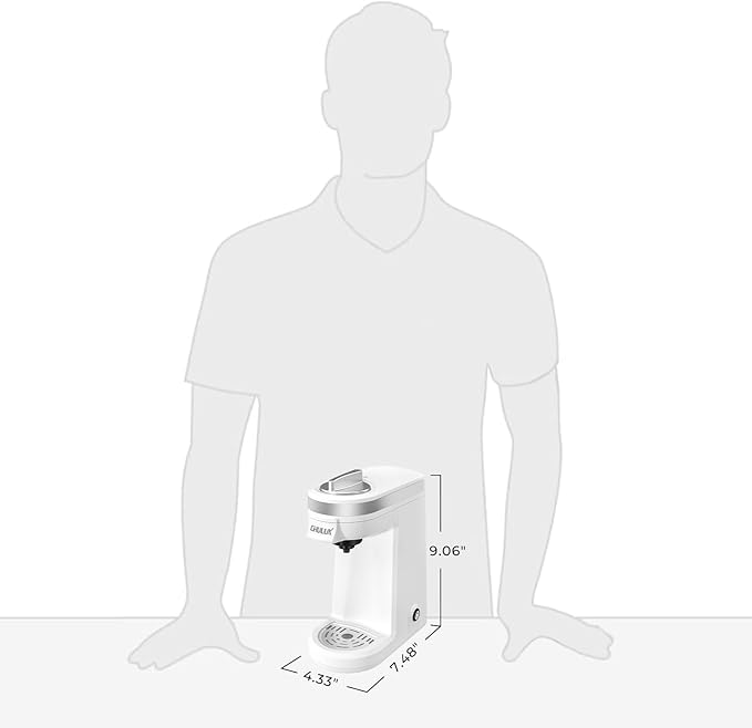 CHULUX Mini Coffee Maker for K Capsule, Single Serve Coffee Maker for One Cup Americano, Lightweight Pod Coffee Machine, Pearl White