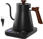 Load image into Gallery viewer, Gooseneck electric kettle,Auto Boil Detection, with Variable Temperature Control, Stainless Steel Inner, Ultra-Quiet 304 Stainless Steel,1200W Quick Heating, for Coffee, Tea &amp; Milk, 0.9L(Black)