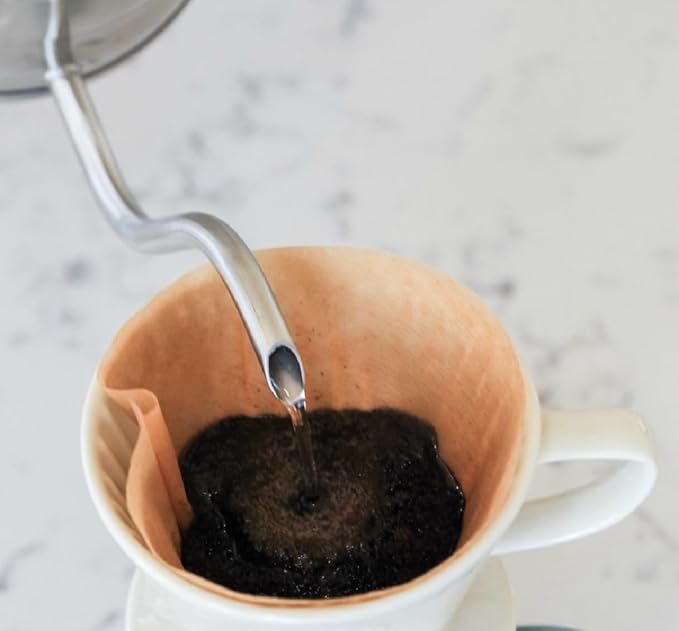 Simply Charmed Black or Golden Lab Coffee Pour Over Single Cup Ceramic Brewer with Melitta Filters 8 to 16 oz Depending on How Much Water/Grounds You Use