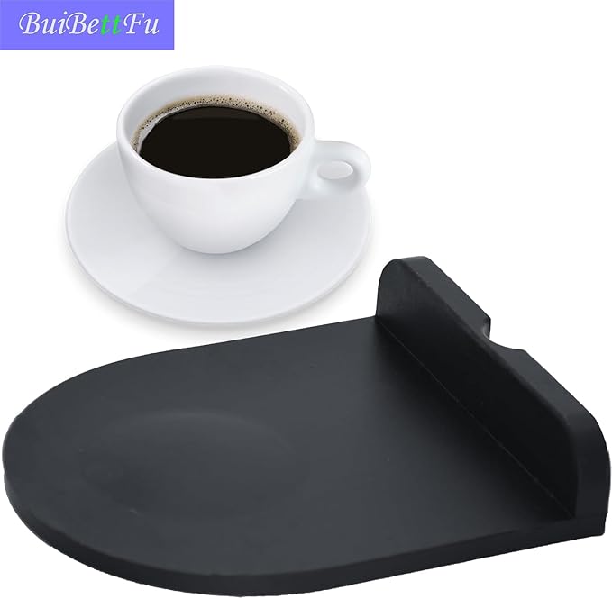 Coffee Knock Box Shock-Absorbent Durable Barista Style Knock Box With Removable Knock Bar and Non-Slip Base Gift Silicone Tamping Pad for Barista Tool Home Kitchen Bar Coffee Shop (Coffee Tamper Mat)
