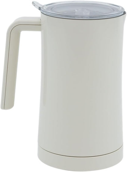 Milk Frother, 4 in 1 Electric Milk Steamer,11.84oz/350ml Automatic Warm and Cold Foam frother for Coffee, Latte, Macchiato, Cappuccino, Hot Chocolate,From the Makers of Mophom 400W,Off White