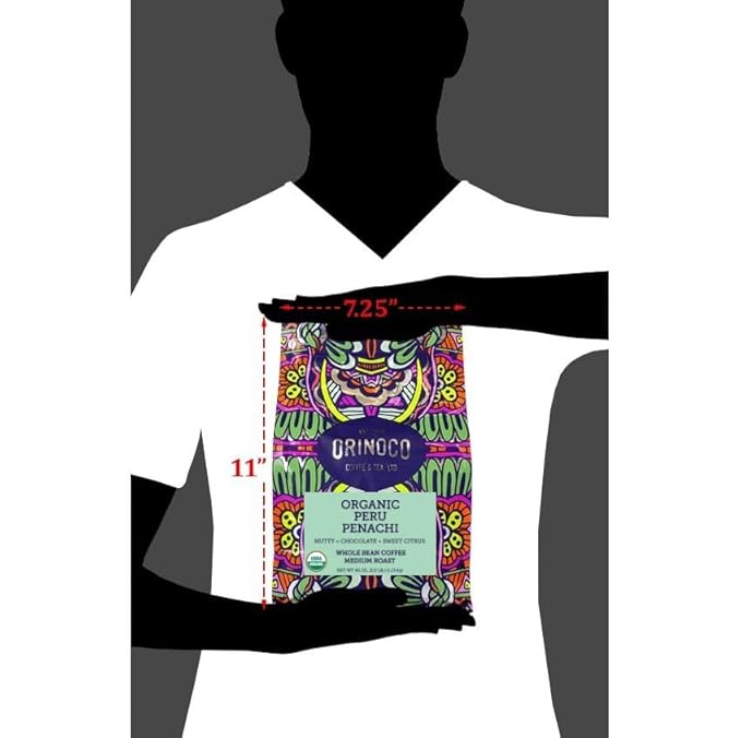 Orinoco Organic Peru 2.5lb bag, Medium Roast, Whole Bean Coffee, 100% Organic Arabica beans