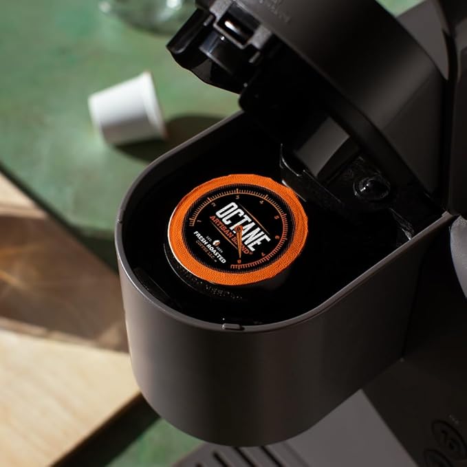 Fresh Roasted Coffee, Octane Italian Dark Roast, Artisan Blend, 24 Pods for K Cup Brewers