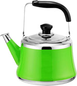 Load image into Gallery viewer, Stainless Steel Whistling Tea Kettle, Stove Top Whistling Tea Pot, Cute Candy Colors Teakettles with Ergonomic Handle for Gas, Induction, Electric Stove Tops (Color : 9, Size : 5 Liter)