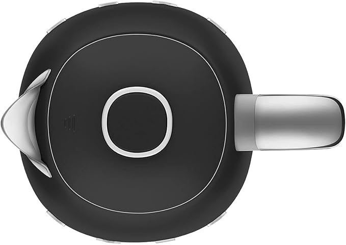 SMEG 50's Retro Style Electric Water Kettle with Automatic Shutoff, Removable Base, and Water Indicator, KLF03BLMUS, Matte Black