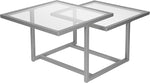 Load image into Gallery viewer, Henn&amp;Hart 43" Wide Square Coffee Table in Nickel, Modern coffee tables for living room, studio apartment essentials