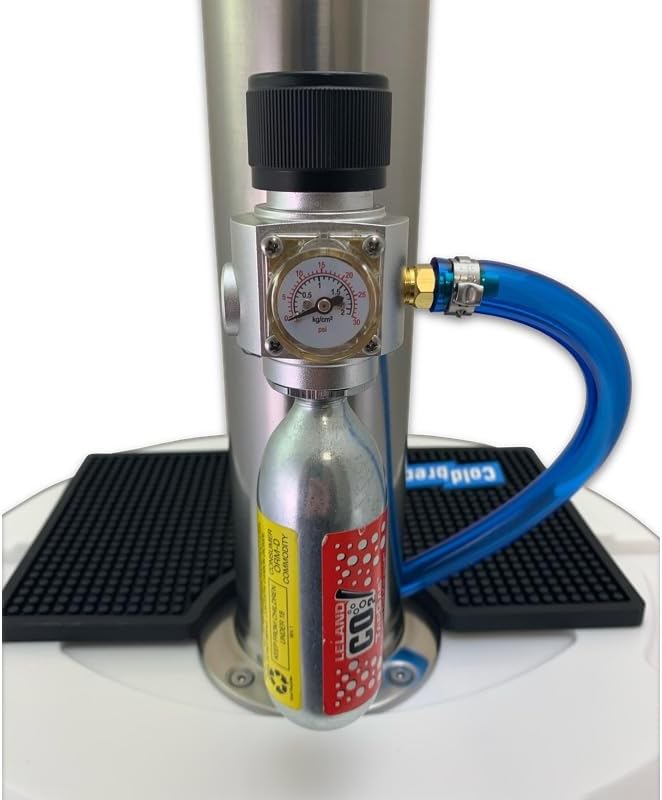 Coldbreak ColdOne Non-Electric Portable Kegerator, 2 Gallon Refillable Keg for Craft Beverages, CO2 Regulator with Stainless Steel Parts, Easy to Fill and Clean, Cold for 5 Days, Made in USA