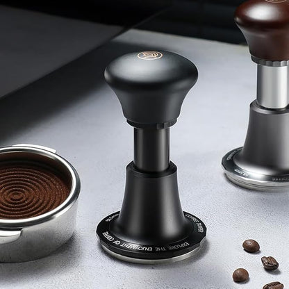 Coffee Expresso Hand Tamper 3 Spring Loaded Calibrated 30lbs Sound Feedback for Espresso Machine 58mm Black