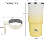 Load image into Gallery viewer, 20 oz Tumbler with Handle and 2 Straw 2 Lid, Insulated Water Bottle Stainless Steel Vacuum Cup Reusable Travel Mug,Lemon