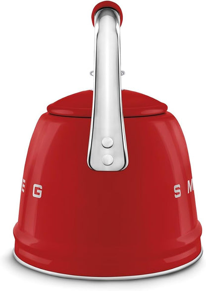 SMEG Retro Stovetop Whistling Kettle – 2.4Q (Red)