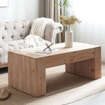 Load image into Gallery viewer, Natural Wood Coffee Tables for Living Room, Rectangle Cocktail Table Wooden Room Table, Rustic Coffee Table for Office and Apartment
