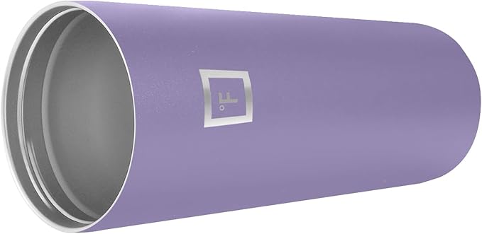 IRON °FLASK Classic Tumbler - Vacuum Insulated Stainless Steel Water Bottle, Double Walled, Drinking Cup, Insulated Travel Mug (Lavender, 24 oz Solid Lid)