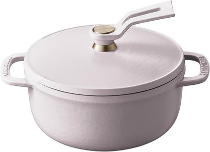Vermicular Oven Pot 2.0 | Lightweight Enameled Cast Iron Pot | 14cm (1 Qt) | Non-Toxic | Induction-compatible | Dutch Oven | Made in Japan | Matte Himalayan Pink