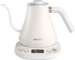 Load image into Gallery viewer, Mecity Electric Gooseneck Kettle With Keep Warm Function &amp; LCD Display Automatic Shut Off Coffee Kettle Temperature Control Pour Over Kettle 1200 Watt, 0.8L, 120V, Off White