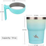 Load image into Gallery viewer, 10 oz Tumbler with Handle and 2 Straw 2 Lid, Insulated Water Bottle Stainless Steel Vacuum Cup Reusable Travel Mug, Mint