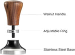 Load image into Gallery viewer, MOJAE 51mm Espresso Tamper with 304 Stainless Steel Flat, Coffee Tamper for 51mm Portafilters (Walnut)