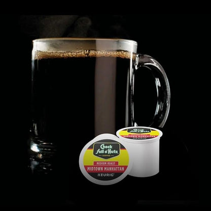 Chock Full o'Nuts Midtown Manhattan Coffee, Compatible with Keurig K-Cup Pods, 12 CT (Pack of 6)