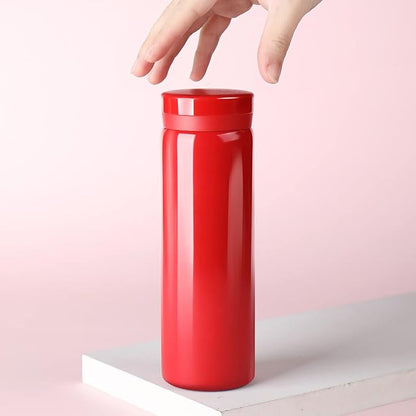 Mini Thermos Cute Water Bottle - 7 oz Tiny Insulated Vacuum 18/10 Stainless Steel Small Flask - Leak Proof & Spill Proof & Keeps Cold and Hot for Drink, Coffee, Tea - Red
