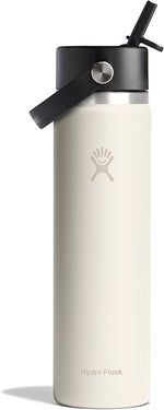 Load image into Gallery viewer, Hydro Flask Water Bottle - Insulated Stainless Steel - Wide Straw Lid, Non Spill, Leakproof in 24 Oz Ivory