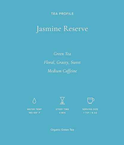 Art of Tea | Organic Jasmine Reserve (Jasmine Tea) | 50 Eco Friendly Pyramid Tea Bag Sachets