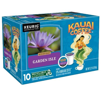 Kauai Coffee K-Cup Pods for Keurig Brewers – Arabica Coffee, 10% Hawaiian – Mild, Medium and Dark Roast, Rich, Smooth, No Bitterness – Six Flavors, 6 Packs of 10 Single Serve K-Cups