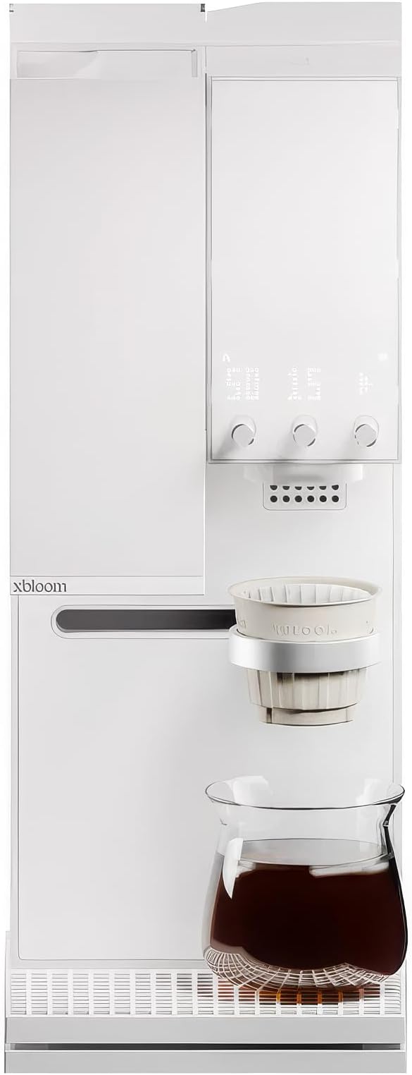 xBloom Studio – The Ultimate Coffee Machine – Drip Coffee Maker with Integrated Grinder, Scale, and 3 Levels of Automation, Moonlight White