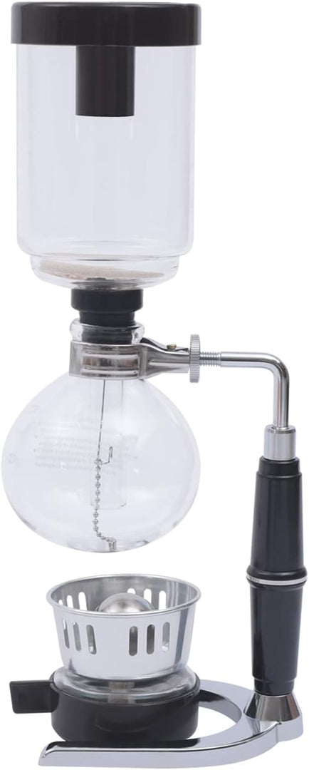 Siphon Syphon Coffee Maker Tabletop Glass Siphon Pot Syphon Coffee Maker Siphon Vacuum Coffee Maker Black (3 Cups(360ml))