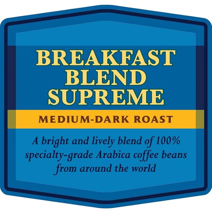 Community Coffee Private Reserve Breakfast Blend Supreme Whole Bean Coffee, Medium Roast, 32 Ounce Bag (Pack of 4)