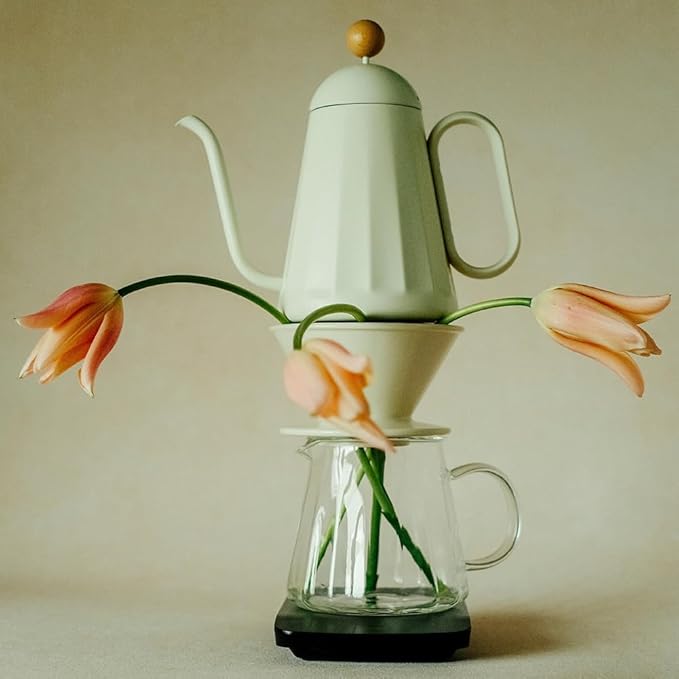 watchget Glass Coffee Carafe 500ml/17oz - Heat Resistant Thin Borosilicate Coffee Server, Clear Pour Over Coffee Pot Maker, Ideal for Home, Office, and Café