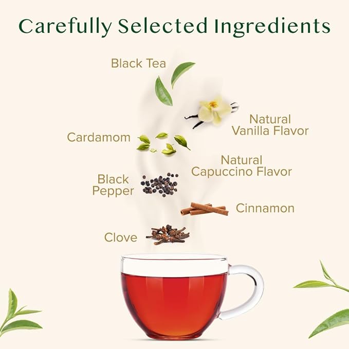 VAHDAM, Vanilla Spiced Chai Tea | 100 Tea Bags | Delicious Blend of Vanilla Masala Chai | Brew Hot, Cold or Iced