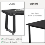 Load image into Gallery viewer, HSH Black Modern Coffee Table, Rustic Wood and Metal Center Table, Farmhouse Simple Living Room Coffee Tables, Industrial Minimalist Wooden Tea Coffee Table for Bedroom Home Office, Black Oak, 39 in