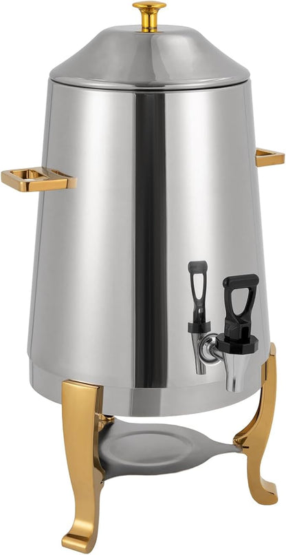 YIYIBYUS 3.5 Gallon Hot Beverage Dispenser, Stainless Steel Coffee Urn Chafer, Hot Drinks Dispenser for Milk Coffee Tea Water Juice - Parties Event Buffet Catering