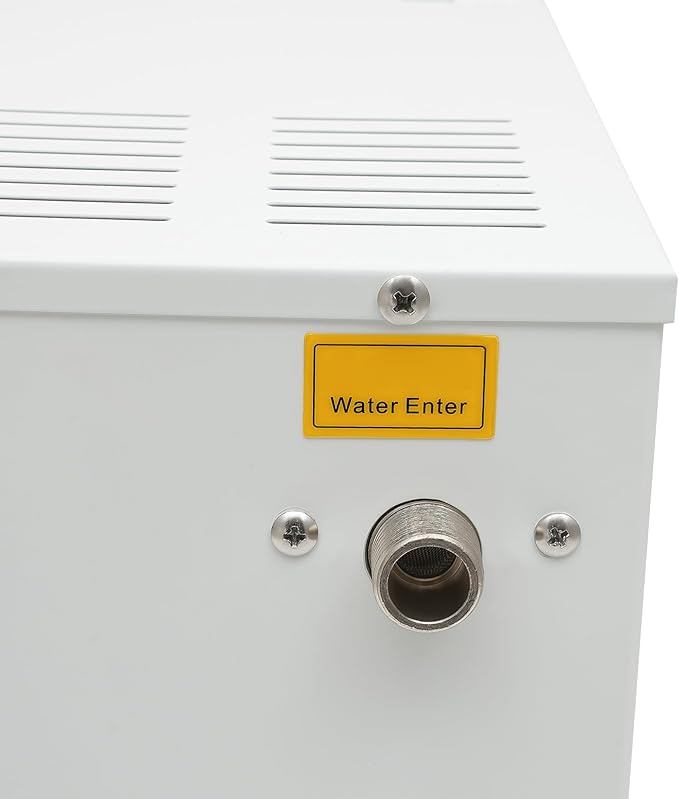 8L Commercial Milk Frother, 110V 1300W Electric Milk Steamer, Full-Automatic Steam Boiling Water Frothing Machine with 5 Adjustable Temperature, Milk Foam Maker for Coffee Tea Shop Hotel(White)