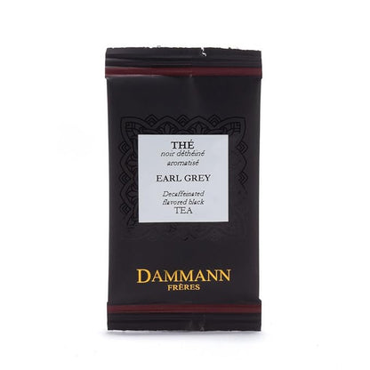 Dammann Freres Satchets, Decaf Earl Grey Tea Bags, Premium Gourmet French Black Tea, Individually Wrapped, 24 Count (Single Pack)