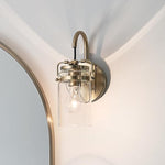 Load image into Gallery viewer, Kichler Brinley 11.5" Wall Sconce in Champagne Bronze, 1-Light, Vintage Wall Mount Light with Clear Glass, (11.5" H x 5" W), 45576CPZ