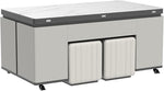 Load image into Gallery viewer, Lift Top Coffee Table with 4 Stools, 3 in 1 Multi-Function Center Table, Modern Lift Tabletop Coffee Table, Extendable Dining Table for Living Room (47.24 Inch)