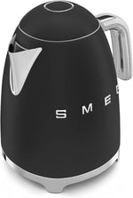 Load image into Gallery viewer, SMEG 50's Retro Style Electric Water Kettle with Automatic Shutoff, Removable Base, and Water Indicator, KLF03BLMUS, Matte Black