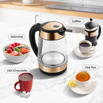 Load image into Gallery viewer, Zulay Kitchen Fast Boiling Electric Water Kettle - 1.7L, 1500W, Auto Shut-Off for Overboil &amp; Boil Dry Protection, Cool-Touch Handle, 360° Base - Rapid Teapot Boiler For Coffee &amp; Tea - Black Copper