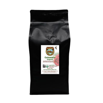 Low Acid Organic Coffee – Whole Bean, Mold-Free & Stomach Friendly by Java Planet, Colombian Single Origin, Medium Dark Roast, Smooth Full Flavored, 5LB Bag