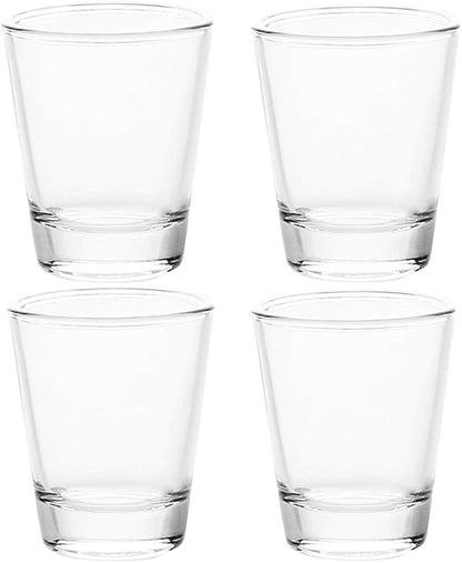 BCnmviku 1.5 oz Shot Glasses Sets with Heavy Base, Clear Shot Glass (4 Pack)