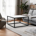 Load image into Gallery viewer, SAYGOER White Coffee Table,Small Square Coffee Table,Modern Center Table for Living Room Office 27.6 * 27.6 * 15.7 Inch, Easy Assembly, White Faux Marble Top