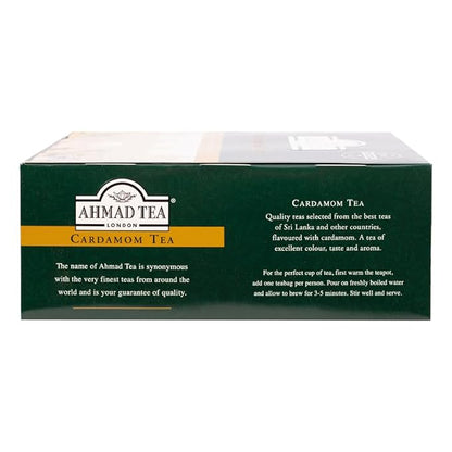 Ahmad Tea Black Tea, Cardamom Teabags (No Envelopes), 100 ct - Caffeinated and Sugar-Free