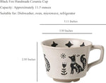 Load image into Gallery viewer, Ceramic Coffee Mug, 12 oz Mug Black Fox Set of 1, Novelty Cup with Handle, Stoneware Fun Cup for Coffee Milk Tea Mocha Latte Cappuccino Espresso Adorable Fox, Microwave Dishwasher Safe