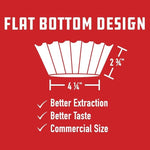 Load image into Gallery viewer, Big Joe® Large Coffee Filters (500 Count) - Tall Walled Commercial Coffee Filters (4 ¼ Inch base, 2 ¾ Inch Walls, 9 ¾ Inch Laying Flat) - Compatible with BUNN and 12-Cup Home &amp; Commercial Machines