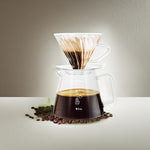 Load image into Gallery viewer, 21oz Pour Over Coffee Maker Set, V60 Glass Coffee Dripper, Octagonal Shape Coffee Pot with 40Pcs Filter Paper Gift Set