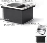 Load image into Gallery viewer, Espresso Coffee Knock Box, Stainless Steel Coffee Pucks Container, with Noise Reduction Rubber Ring,Silicone Bar for Knocking Portafilter Filter Grinds
