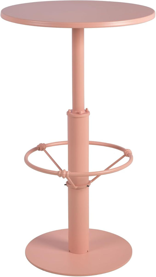 Industrial High Bar Table 41.3inch Height Tall Bistro Table for Home Kitchen Modern Patio Table for Outdoor Balcony Lawn Metal Cafe Table for 2-3 People