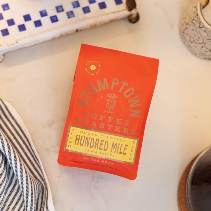 Stumptown Coffee Roasters, Medium Roast Organic Whole Bean Coffee - Hundred Mile, Flavor Notes of Jam and Toffee, 24 Ounces (2 Bags of 12 Ounces)